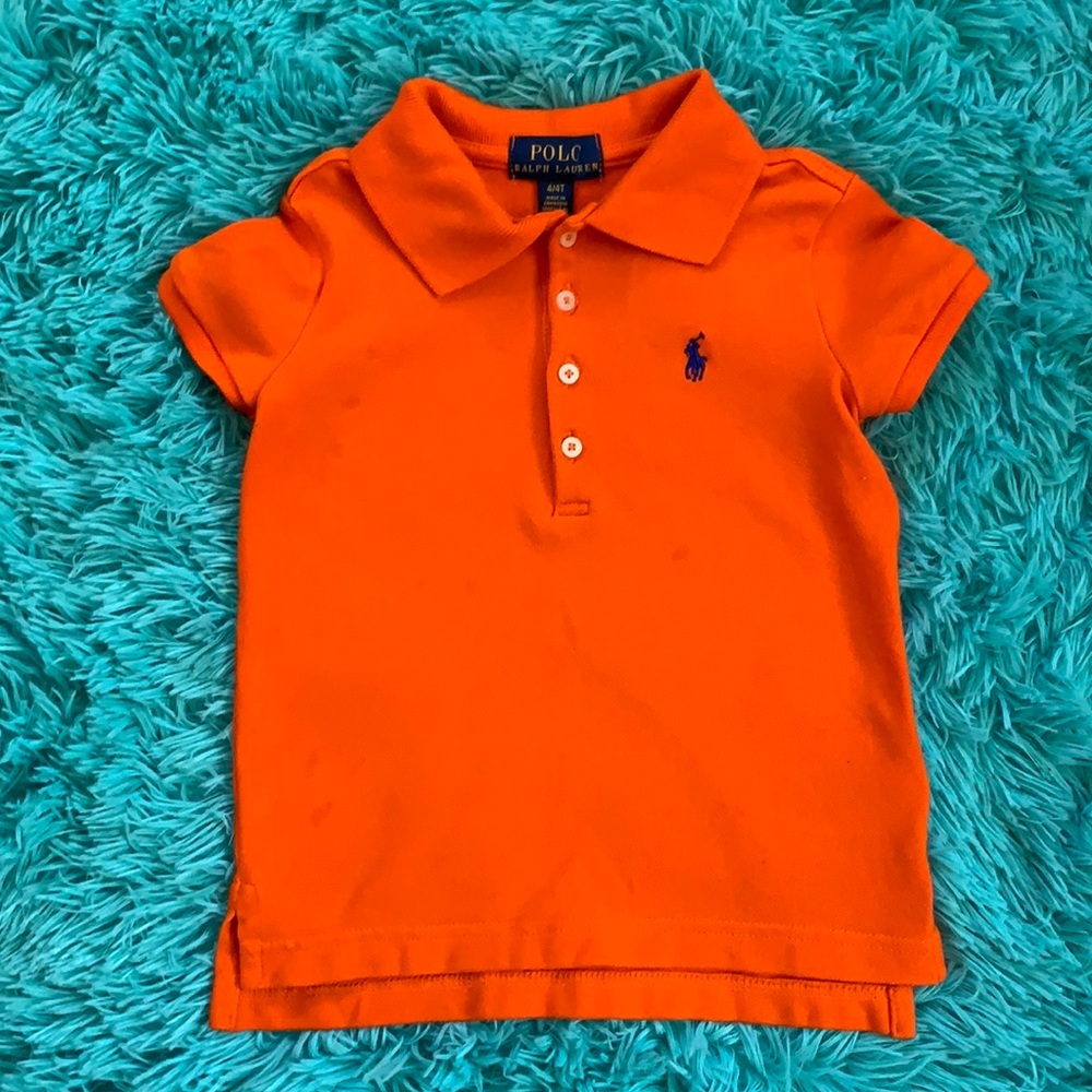 Ralph Lauren Orange Polo Size 4t